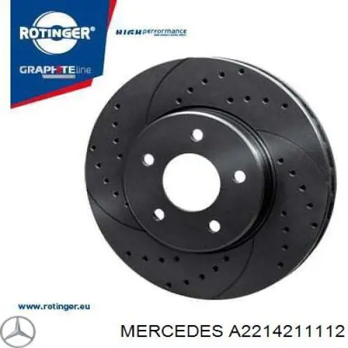 Tarcza hamulcowa przednia Mercedes A2214211112 cena, od 85,84 USD