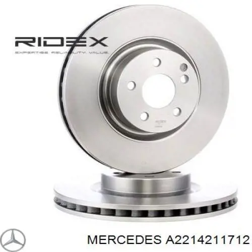 A2214211712 Mercedes Tarcza hamulcowa przednia