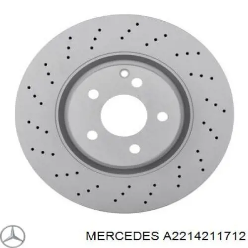 Do koszyka A2214211712 Mercedes Tarcza hamulcowa przednia