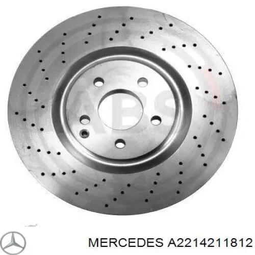 A2214211812 Mercedes tarcza hamulcowa przednia