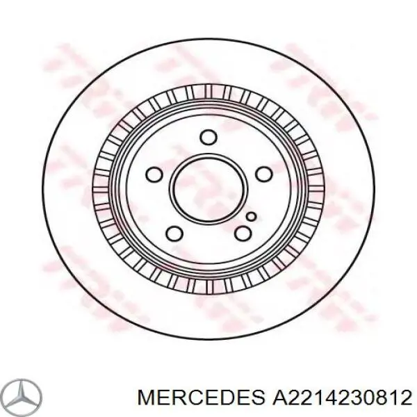 Do koszyka A2214230812 Mercedes Tarcza hamulcowa tylna
