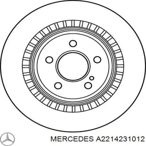 Tarcza hamulcowa tylna Mercedes A2214231012 cena, od 49,73 USD