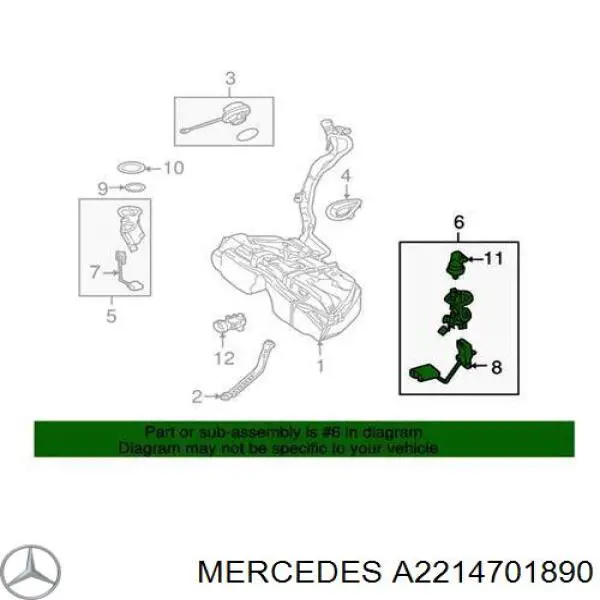 Filtr paliwa Mercedes A2214701890 cena, od 12,59 USD