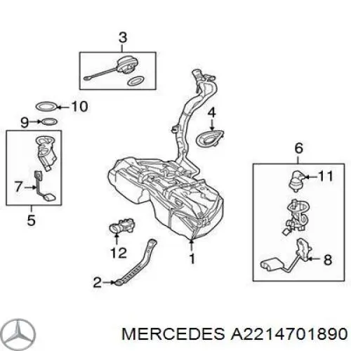 Do koszyka A2214701890 Mercedes Filtr paliwa