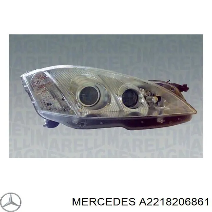2218206861 Mercedes Reflektor prawy