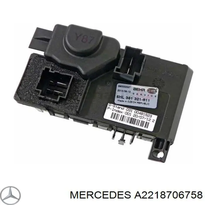 A2218706758 Mercedes Rezystor wentylatora nagrzewnicy (ogrzewacza kabiny)