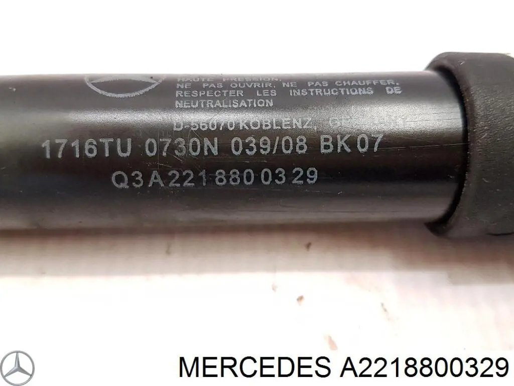 Do koszyka A2218800329 Mercedes Amortyzator maski