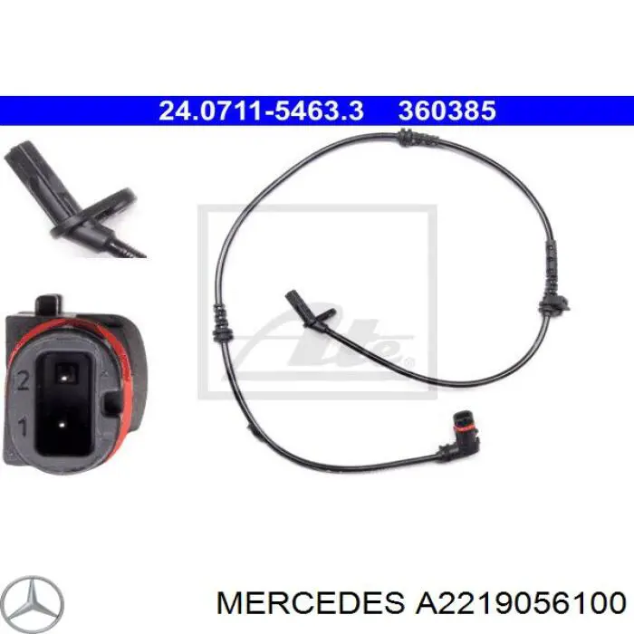 Czujnik ABS przedni Mercedes A2219056100 cena, od 29,43 USD