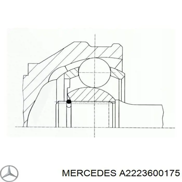 A2223600175 Mercedes Przegub homokinetyczny przedni zewnętrzny