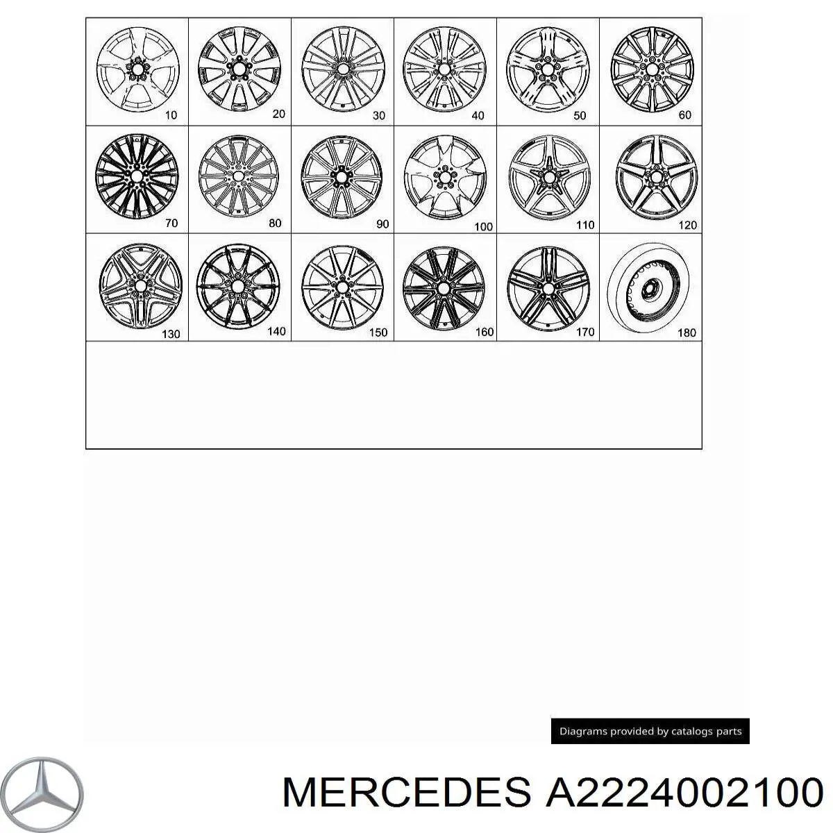 Kołpak do obręczy koła A2224002100 Mercedes