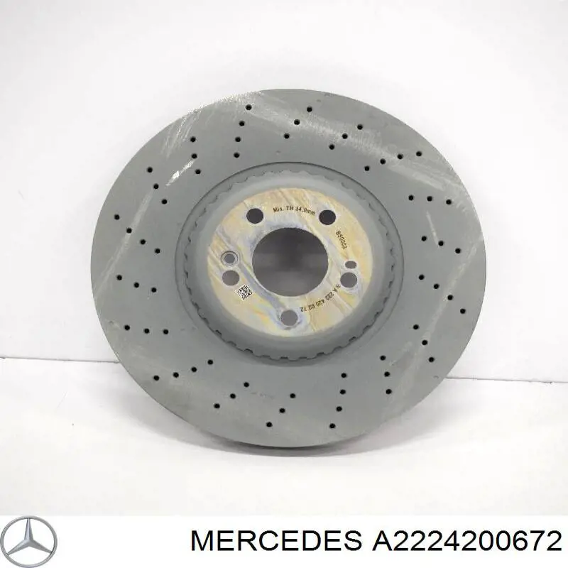 Do koszyka A2224200672 Mercedes Tarcza hamulcowa tylna