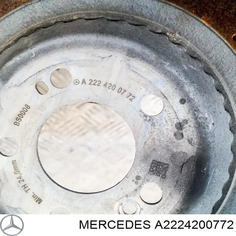Tarcza hamulcowa tylna Mercedes A2224200772 cena, od 356,84 USD