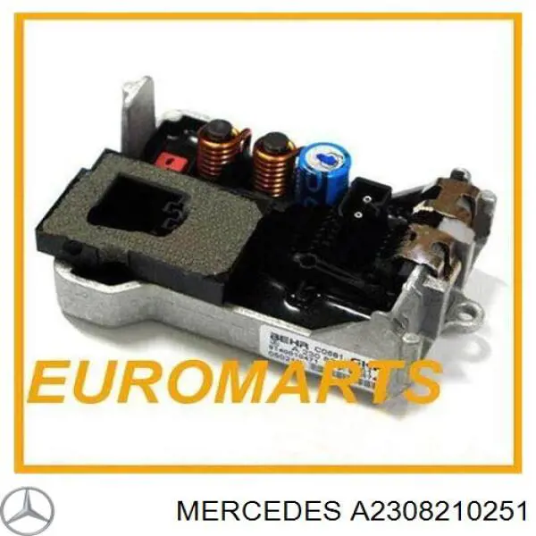 Rezystor wentylatora nagrzewnicy (ogrzewacza kabiny) Mercedes A2308210251 cena, od 56,18 USD
