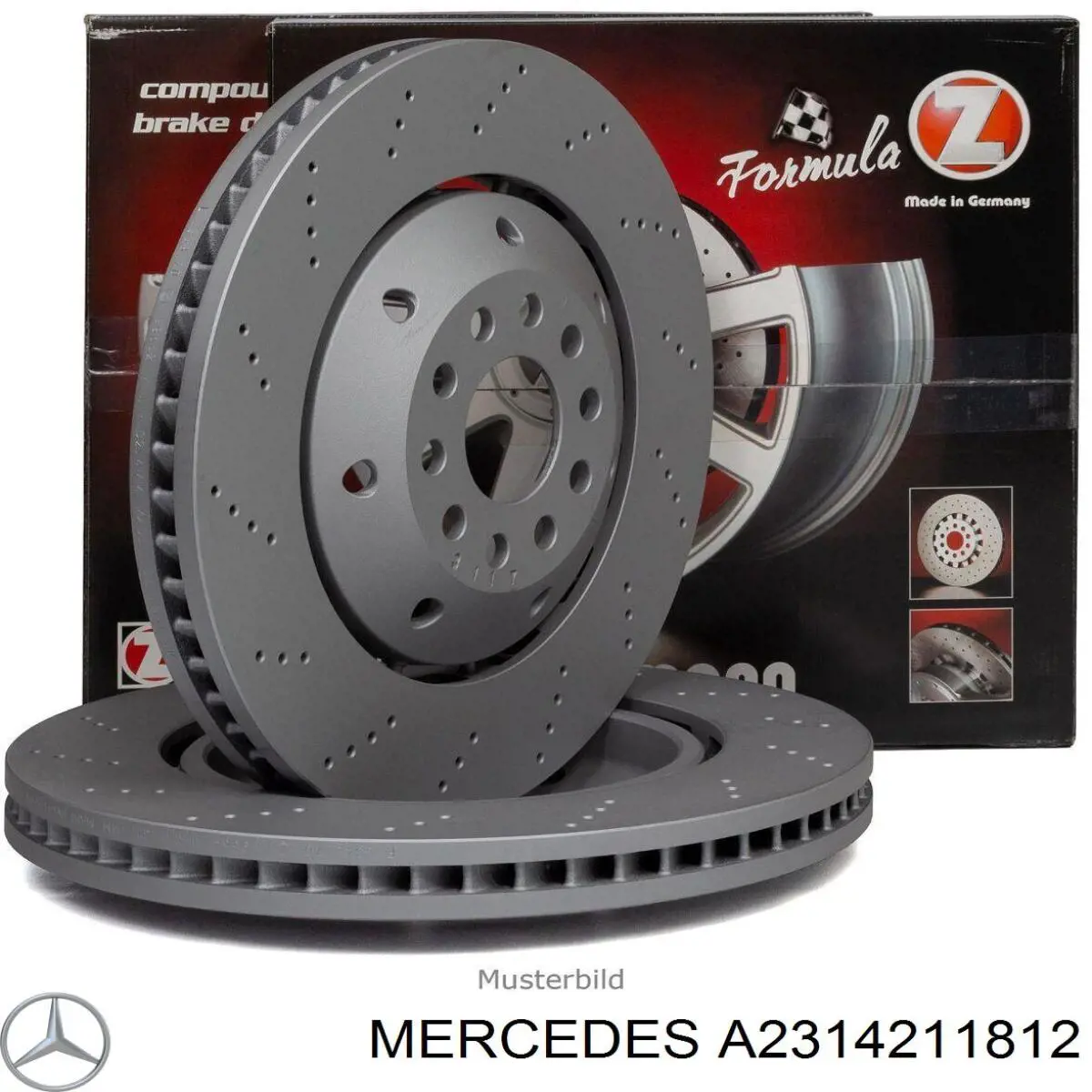 A2314211812 Mercedes Tarcza hamulcowa przednia