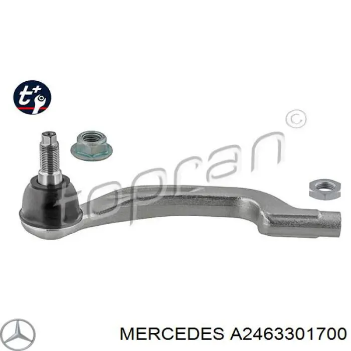 Końcówka drążka kierowniczego zewnętrzna Mercedes A2463301700 cena, od 15,67 USD