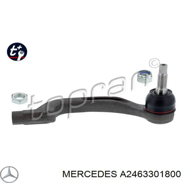 Końcówka drążka kierowniczego zewnętrzna Mercedes A2463301800 cena, od 24,86 USD