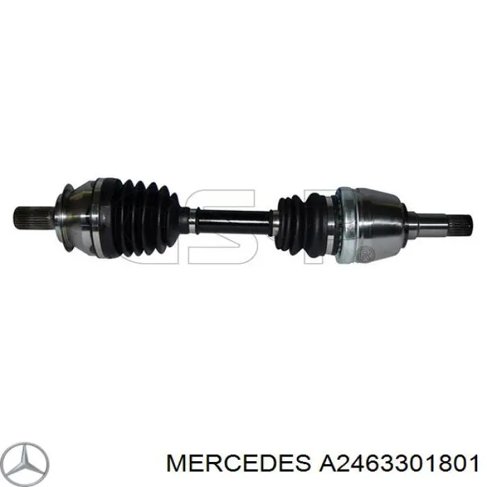 Półoś napędowa przednia lewa Mercedes A2463301801 cena, od 292,36 USD