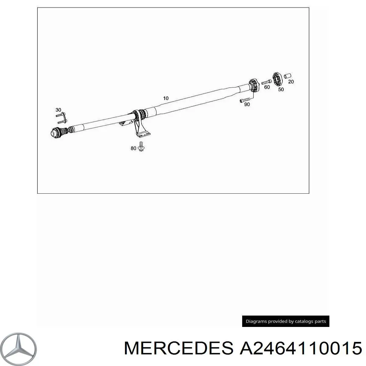 A2464110015 Mercedes Przegub elastyczny wału tylny