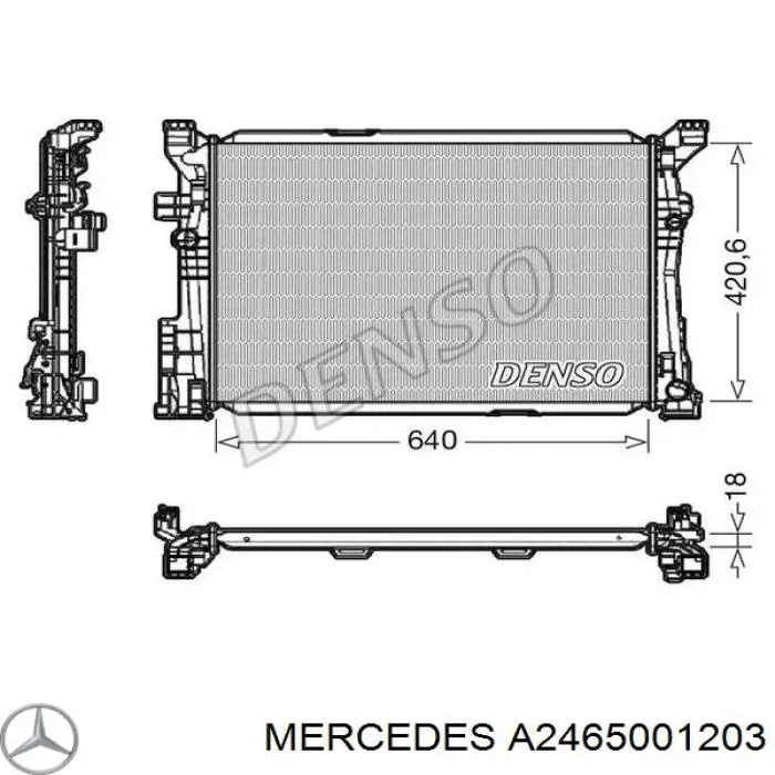 A2465001203 Mercedes Chłodnica silnika