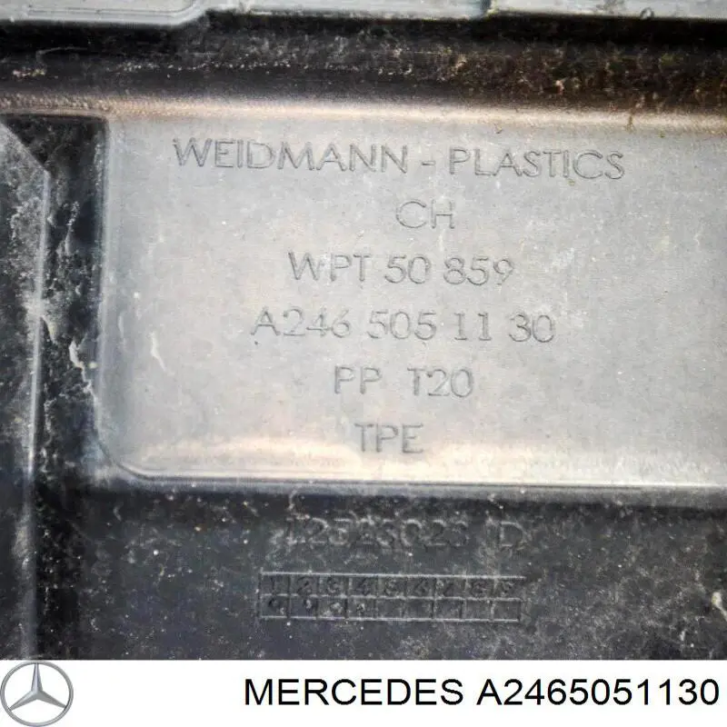 Do koszyka A2465051130 Mercedes Kierownica powietrza (deflektor) chodnicy dolna