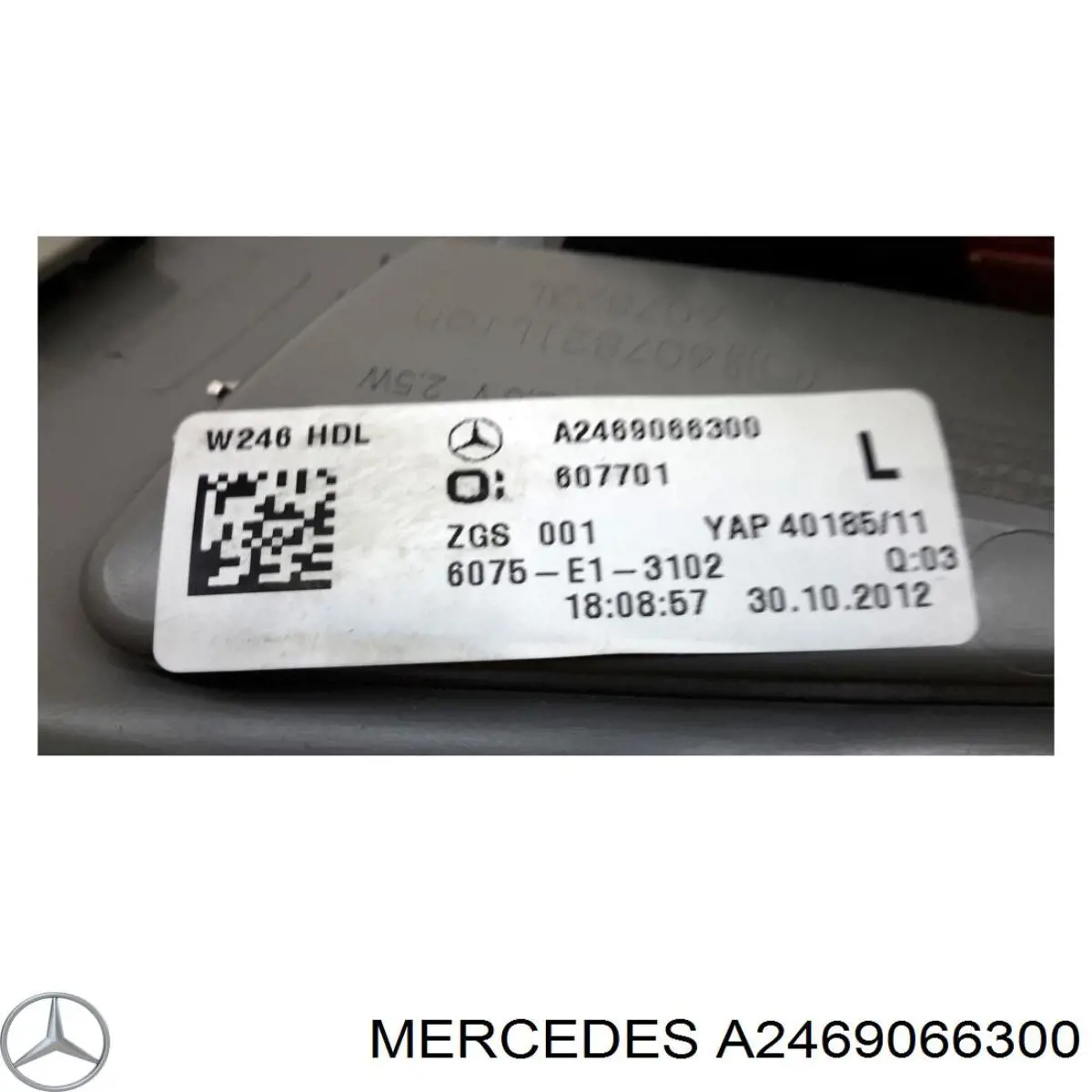 Do koszyka A2469066300 Mercedes Lampa zespolona tylna lewa wewnętrzna