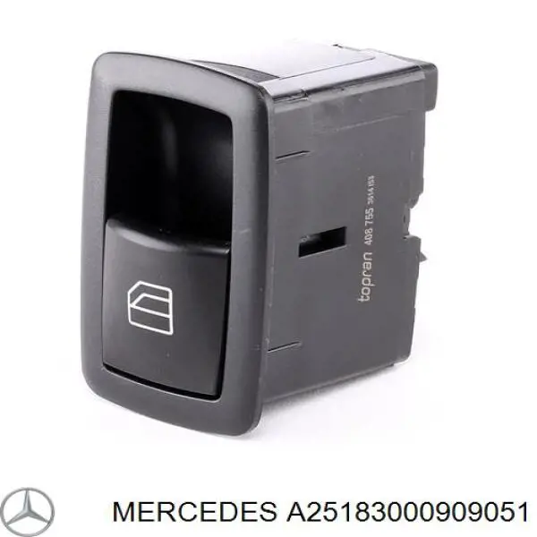 Do koszyka A25183000909051 Mercedes Panel przyciskowy sterowania podnośnikiem szyby przedni lewy