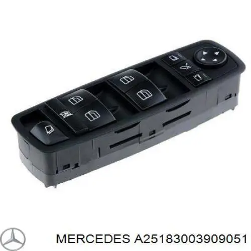 A25183003909051 Mercedes Panel przyciskowy sterowania podnośnikiem szyby przedni lewy