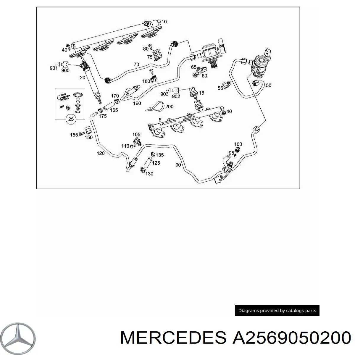 A2569050200 Mercedes Czujnik ciśnienia paliwa