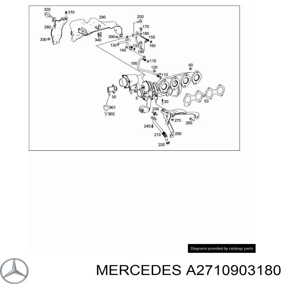 Turbina Mercedes A2710903180 cena, od 461,88 USD