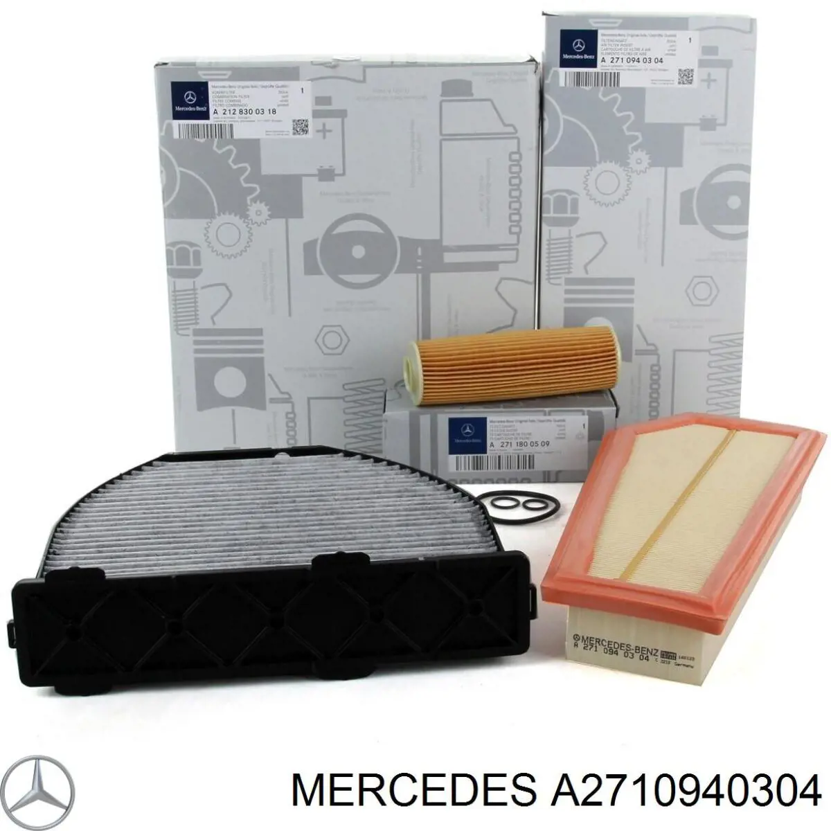 Filtr powietrza Mercedes A2710940304 cena, od 12,35 USD