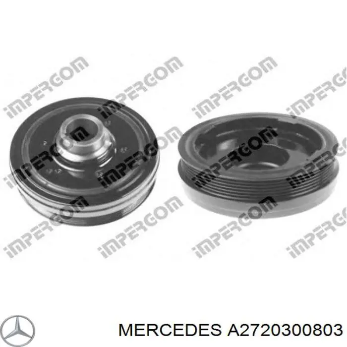 Koło pasowe wału korbowego Mercedes A2720300803 cena, od 97,49 USD
