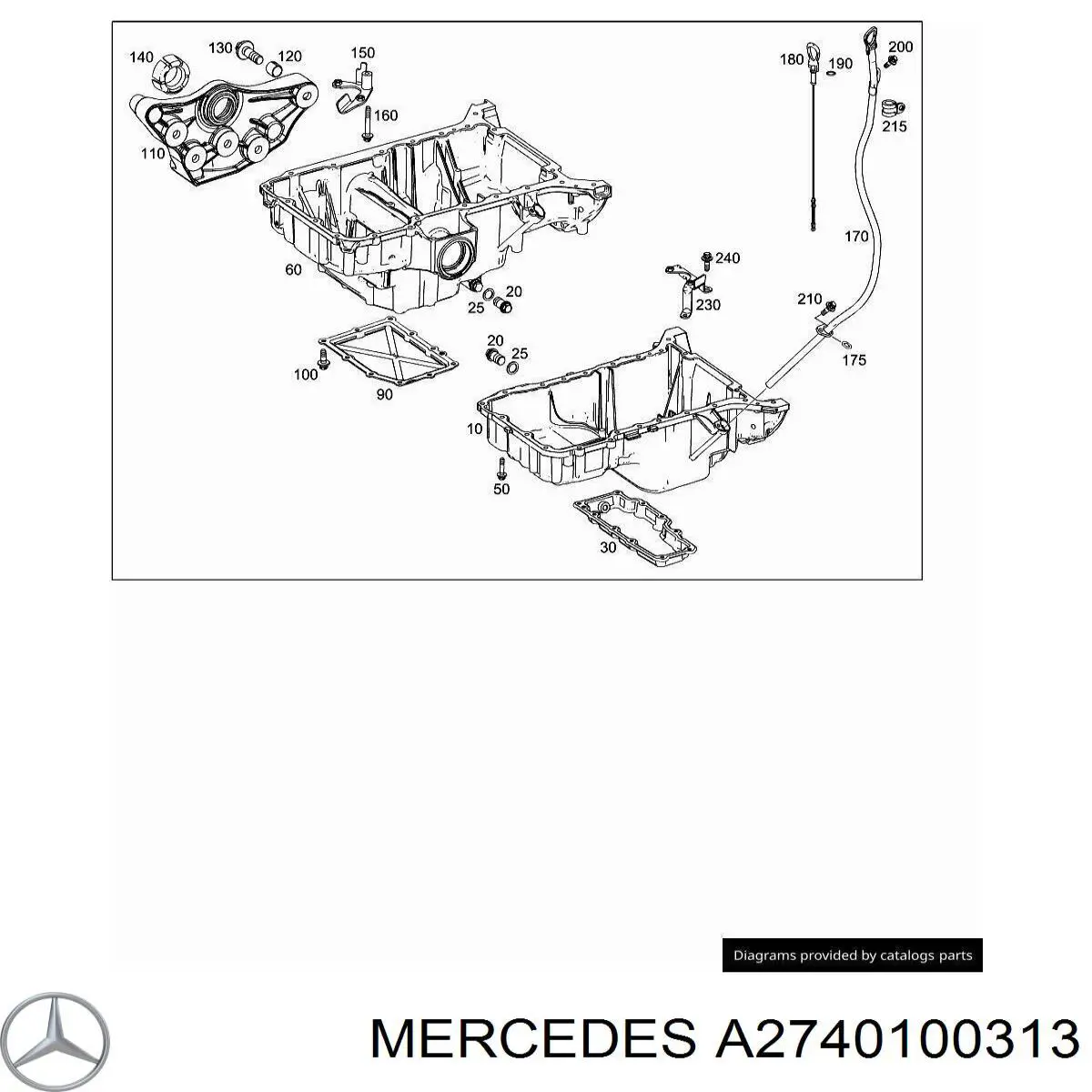 Miska olejowa silnika do Mercedes E  W213
