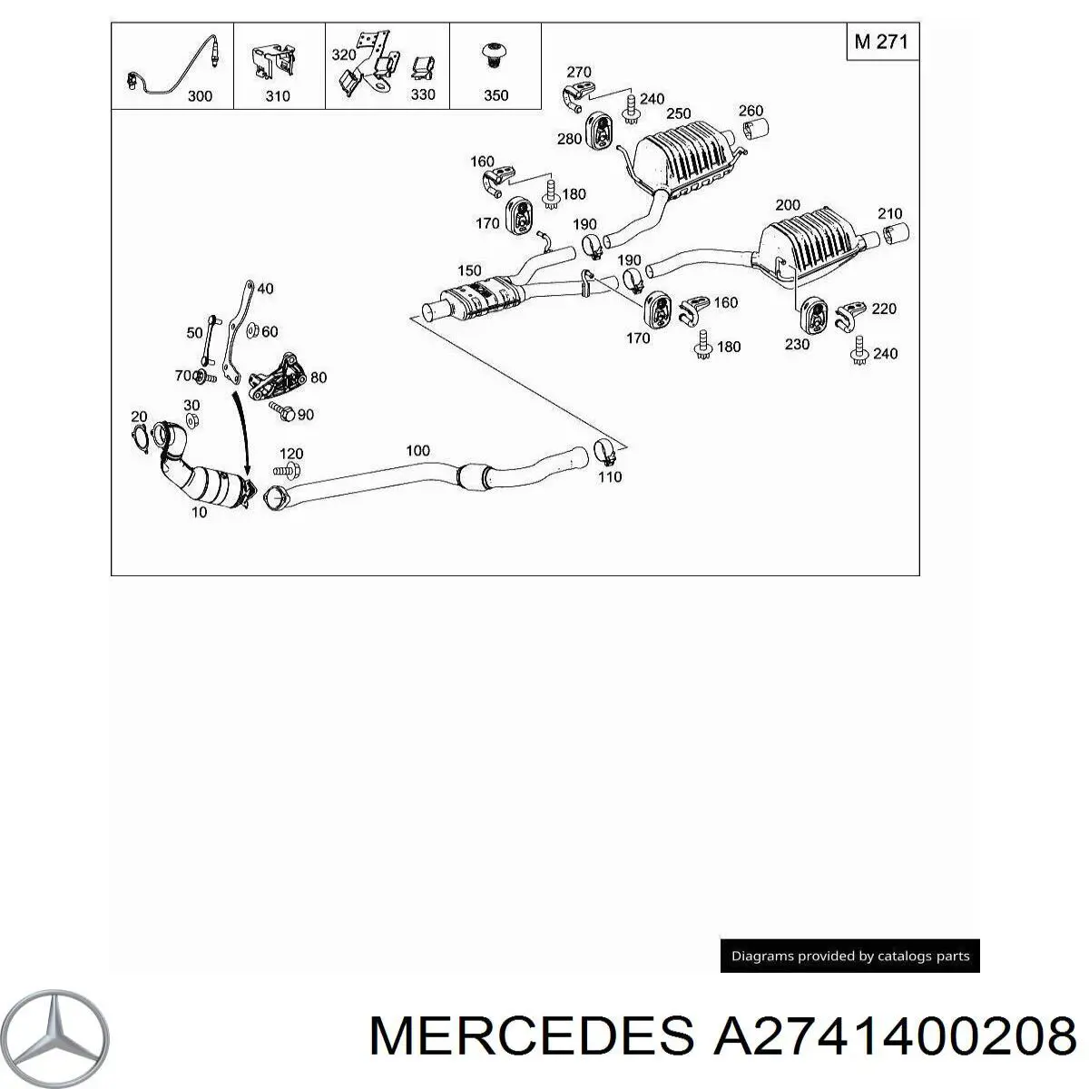 Konwerter-katalizator Mercedes E sedana (W213) (2016 - 2023) cena, od 839,84 USD