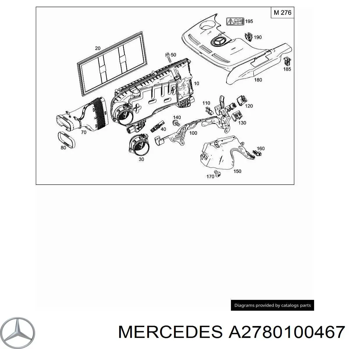 Do koszyka A2780100467 Mercedes Pokrywa silnika dekoracyjna