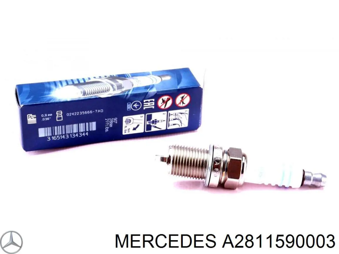Świeca zapłonowa Mercedes A2811590003 cena, od 32,20 USD
