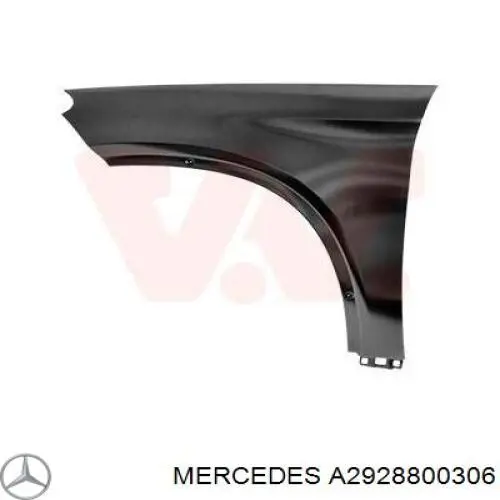 A2928800306 Mercedes Błotnik przedni lewy