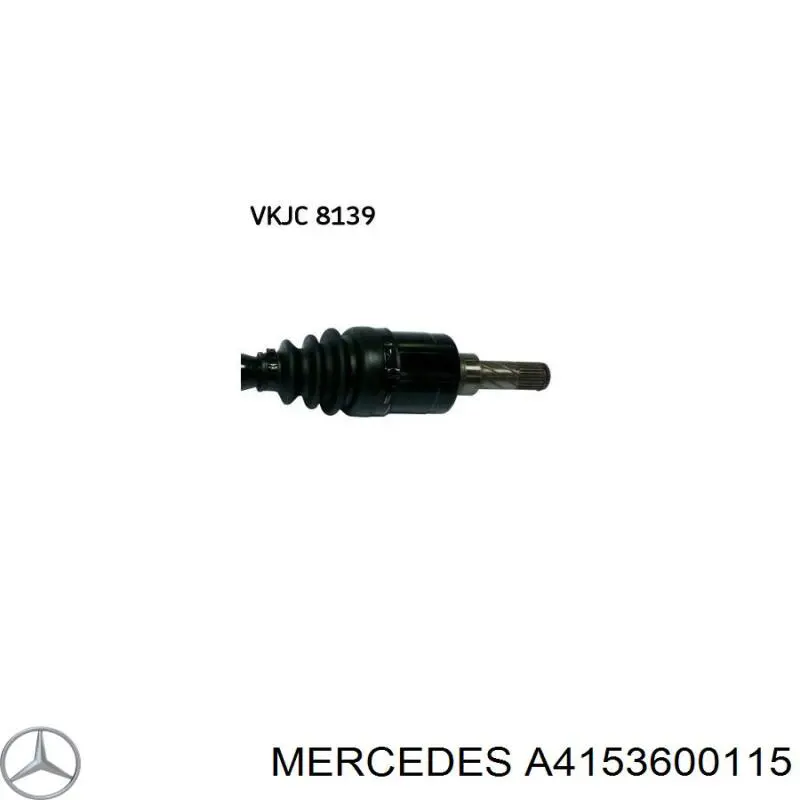 A4153600115 Mercedes Półoś napędowa przednia lewa