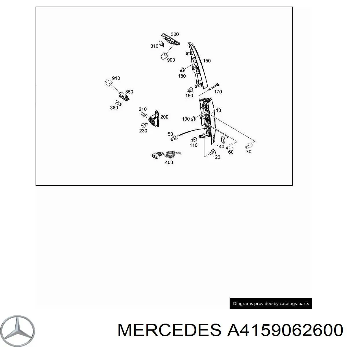 A4159062600 Mercedes Lampa zespolona tylna prawa