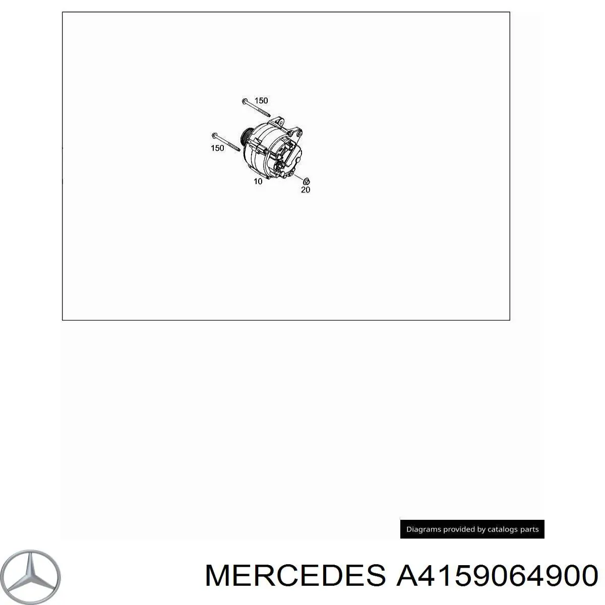 Koło pasowe alternatora A4159064900 Mercedes