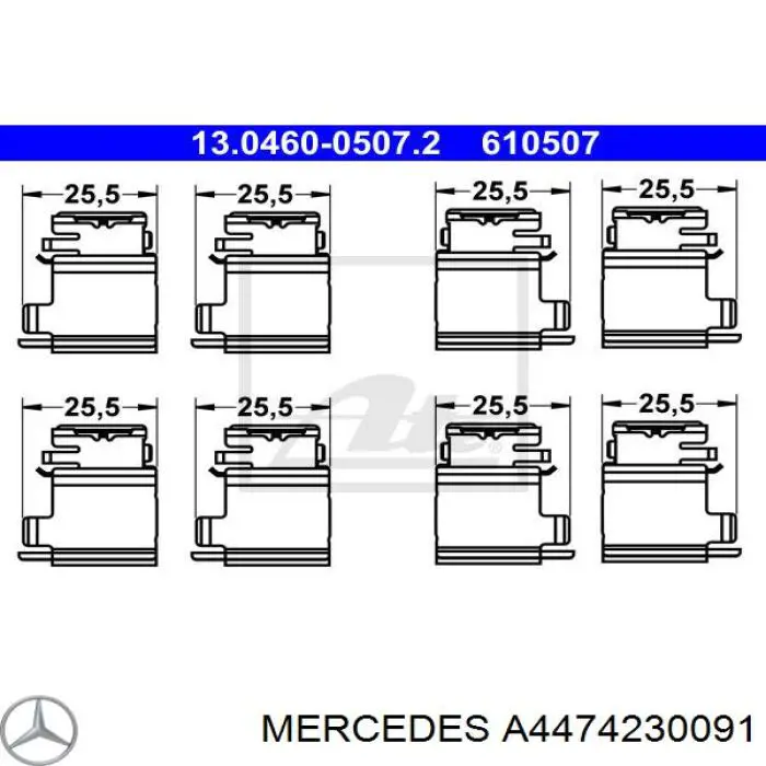 Okładziny (klocki) do hamulców tarczowych tylne Mercedes A4474230091 cena, od 31,18 USD