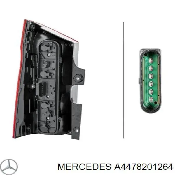 A4478201264 Mercedes Lampa zespolona tylna prawa