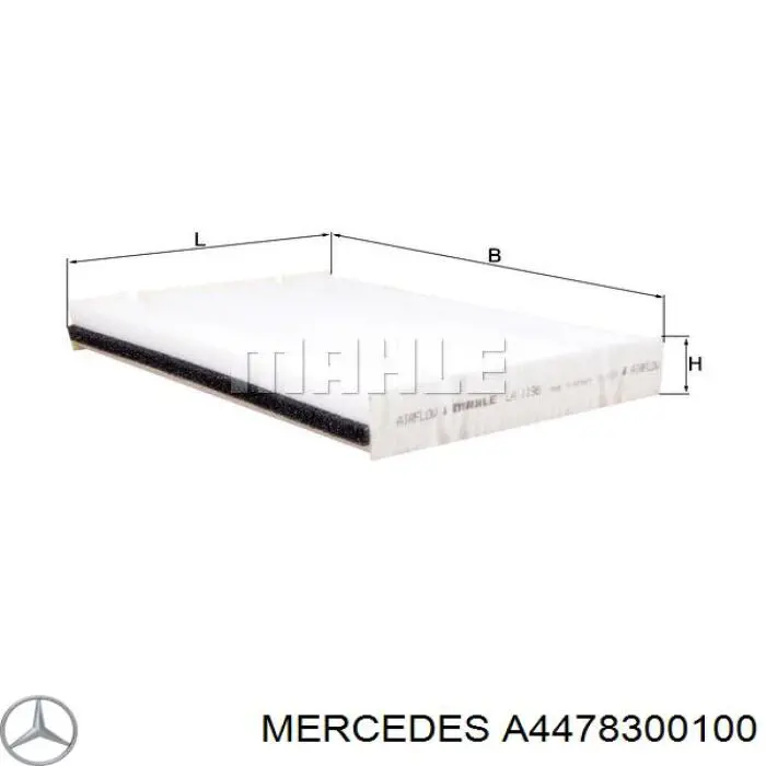 A4478300100 Mercedes Filtr kabiny
