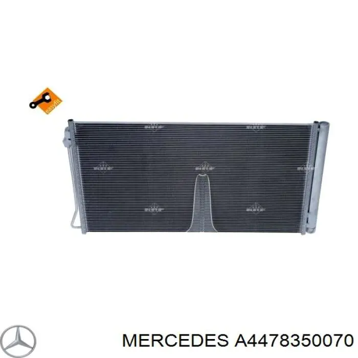 Chłodnica klimatyzacji Mercedes A4478350070 cena, od 117,72 USD