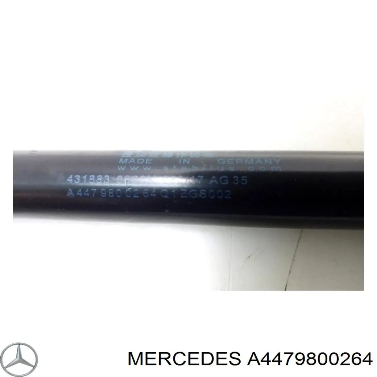 A4479800264 Mercedes Amortyzator klapy bagażnika (3/5 drzwi-tylnych)