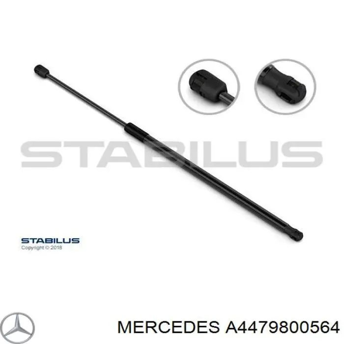 Amortyzator szyby bagażnika (3/5 drzwi tylnych) Mercedes A4479800564 cena, od 68,39 USD