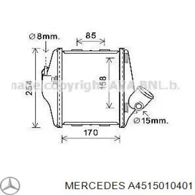 Do koszyka A4515010401 Mercedes Chłodnica intercoolera