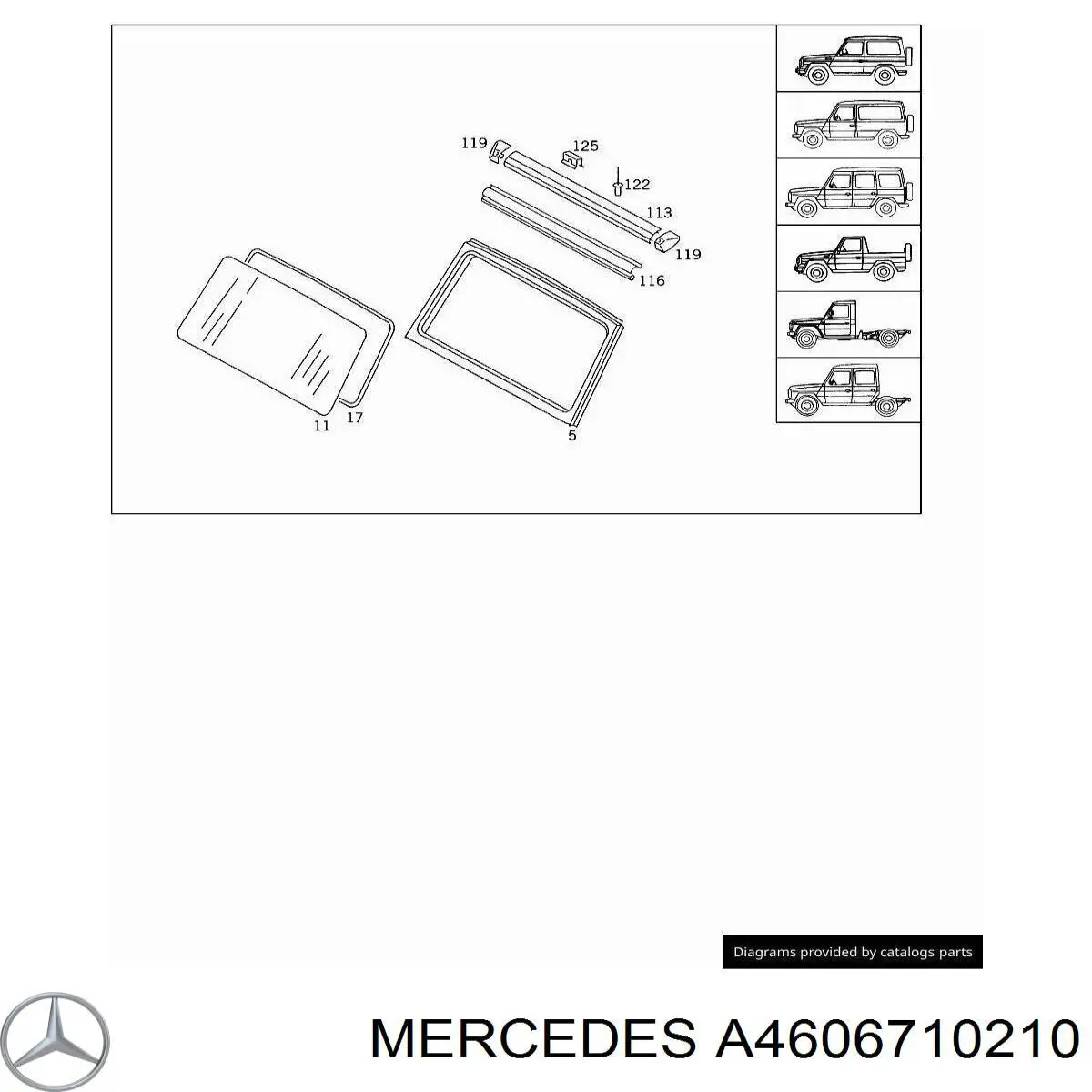 A4606710210 Mercedes Szyba przednia