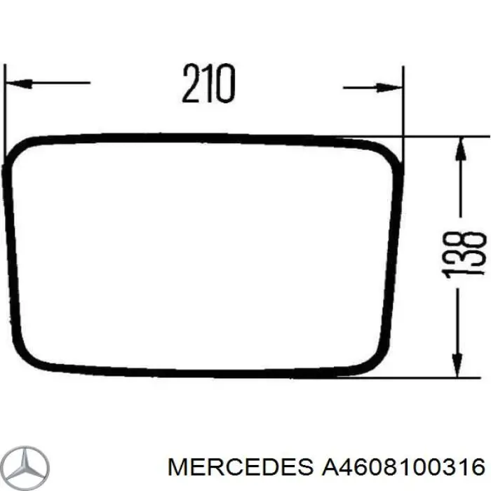 Lusterko wszteczne do Mercedes Bus 207-310 (602)