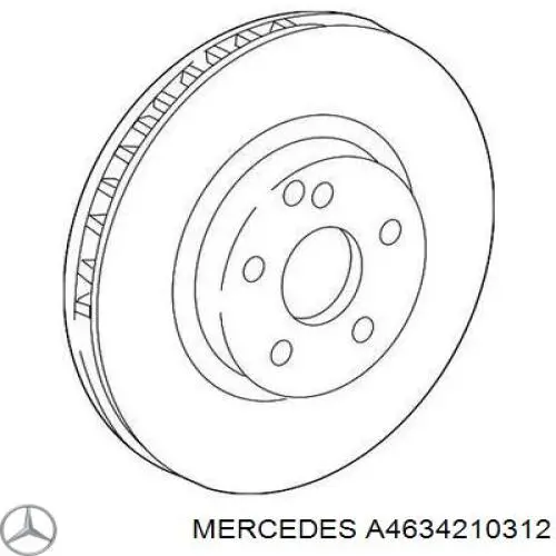 Tarcza hamulcowa przednia Mercedes A4634210312 cena, od 93,87 USD