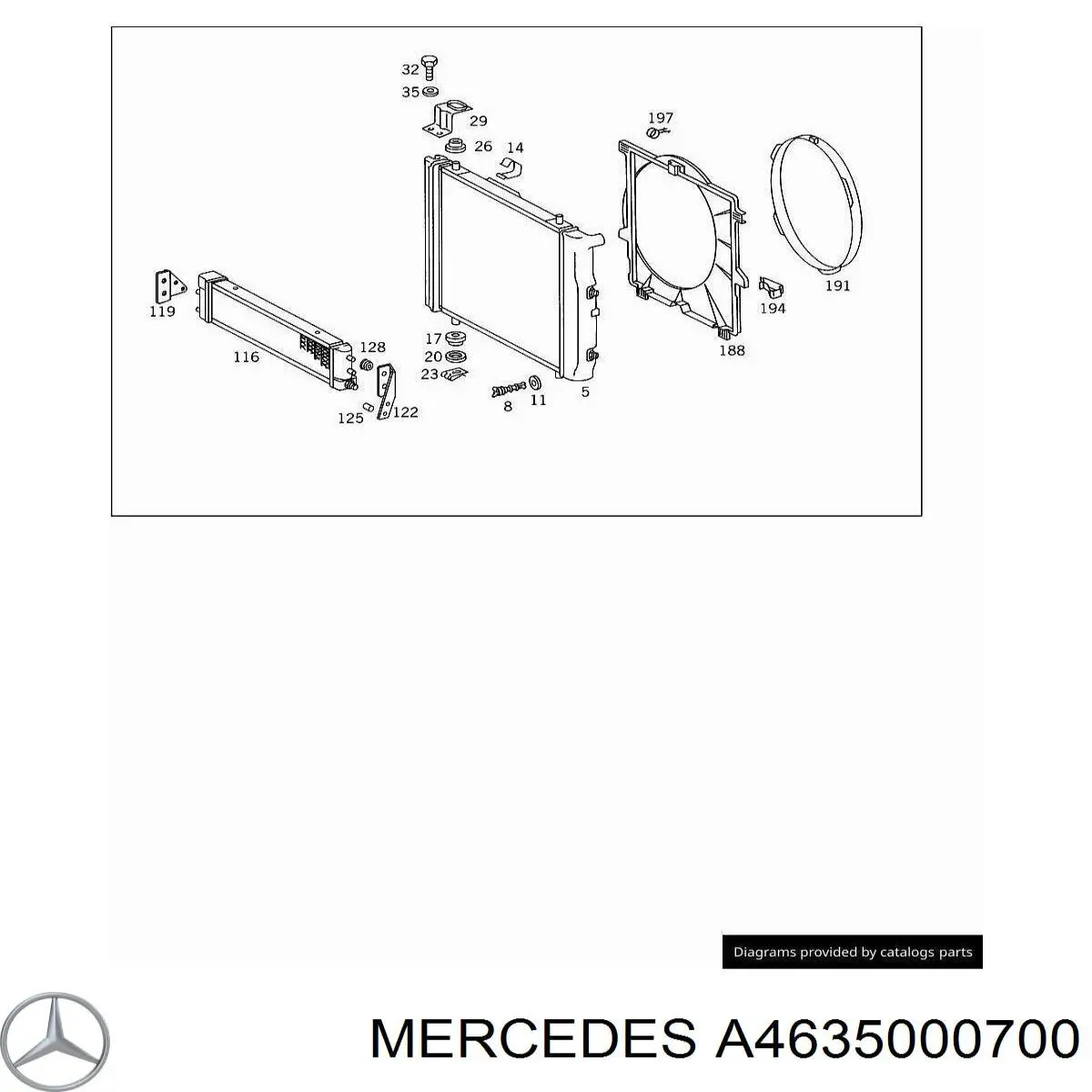 4635000700 Mercedes Chłodnica automatycznej/mechanicznej skrzyni biegów